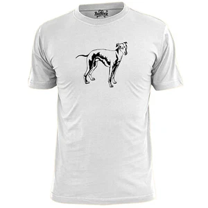 Mens Whippet Dog Silhouette T Shirt Sighthound Greyhound Lurcher - Picture 1 of 3