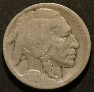 Moneta da 5 centesimi 5c 1917 D Bufalo nichel semichiave data restaurata C712 - Foto 1 di 2