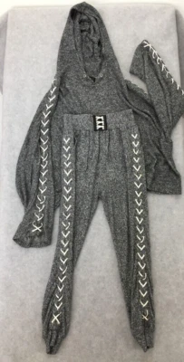 THE KOOPLES SPORT SIZE 8 WOMENS LACE UP LEG TRACKSUIT PANTS SIZE 10 HOODIE SOFT - image 1 of 4