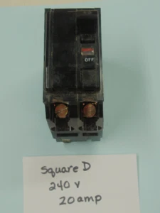 Square D QO 20 AMP 2-polig 120/240 V Leistungsschalter LL 3887 gebraucht - Bild 1 von 9