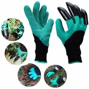 Gardening Digging Planting Pruning Tools Lawn Care 4 Claws Garden Genie Gloves