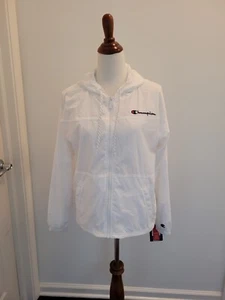NWT Champion Wind/Water Resistant Jacket in White, Women's Size Small - Picture 1 of 5