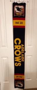 ADELAIDE CROWS Vintage Merino Wool AFL Football Scarf With Original AFL Logo. - Picture 1 of 7