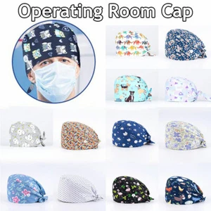 Medical Doctor Christmas Hat Nurse Surgical Cap Santa Baotou Buckle Cotton Caps- - Picture 1 of 32