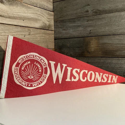 Vintage Wisconsin Badgers 30 inch Pennant Cover