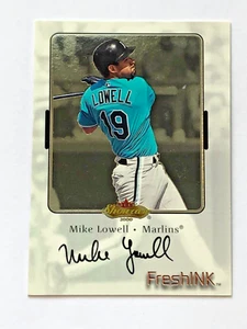 2000 Fleer Showcase Fresh Ink Mike Lowell Autograph Florida Marlins - Picture 1 of 2