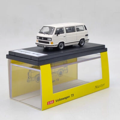 Master 1:64 Porsche B32 VW T3 Multivan 1985 Van modelo fundido carro de brinquedo presente branco - Imagem 1 de 4