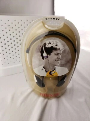 Fones de ouvido Maxell HP-200F portátil dobrável leve vintage NOVO  - Imagem 1 de 4