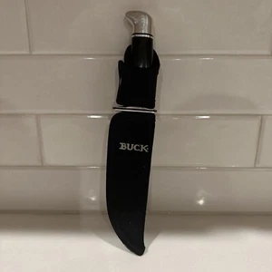 2004 Buck 119 Fixed Blade Knife & Original Nylon Sheath - Very Nice Condition - Picture 1 of 11