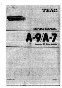 Service Manual Guide For Teac A-7, A-9 - Picture 1 of 1