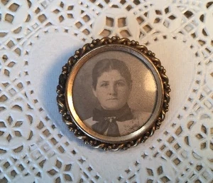 14 Karat Trauer Brosche Antik Anstecknadel Viktorianisch 6,2 Gramm - Bild 1 von 6