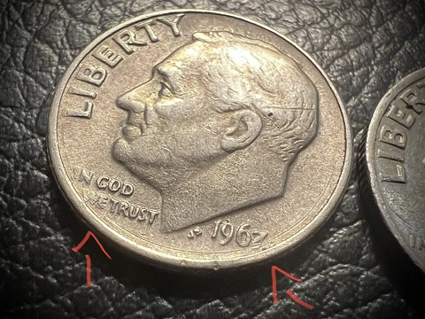 1967 dime error Cover