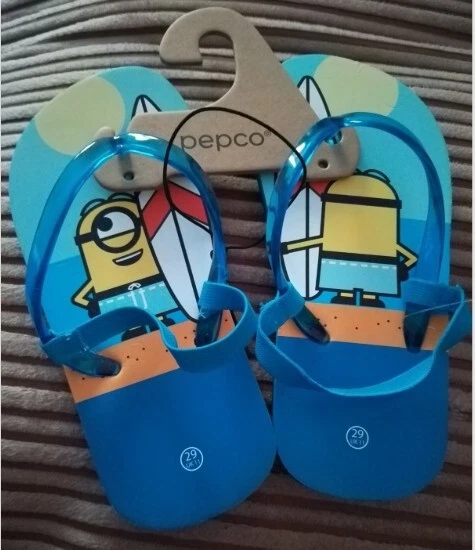 *NUEVO* CHANCLAS MINIONS 2 COLORES SUELA NIÑOS CON CORREA PARA EL TALÓN - TALLA 11 REINO UNIDO Foto 1 de 4