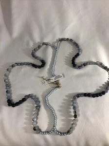 NEU NEU MIT ETIKETT $ 65 Chicos blaue Perlen Lagenlook Halskette Lainey blau Doppelhals Etikett - Bild 1 von 12