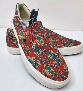New Nautica Men's Size 8.5 Shoes Floral Red Palm Sneaker Loafer Chandler CV211-6 - Picture 1 of 13