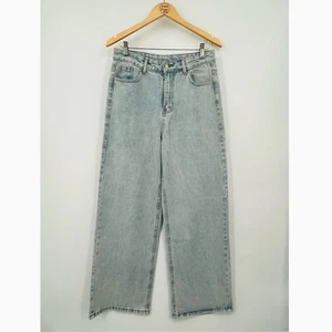 NWOT Women's Casual Loose High Waist Wide Leg Jeans Size Large, 90s Baggy - Picture 1 of 7