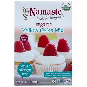 Namaste Foods Organic Gluten Free Yellow Cake Mix 12 Ounce – Allergen Free - Picture 1 of 11