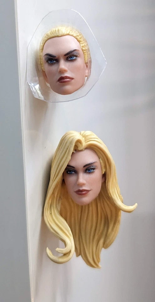 Marvel Legends Sharon Carter 2 HEAD LOT Custom Fodder (Shield 3 Pack Figure - Image 1 of 1