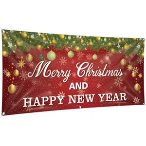 6x13Ft Christmas Garage Door Cover Banner Outdoor Door Wall Decorations - Picture 1 of 7