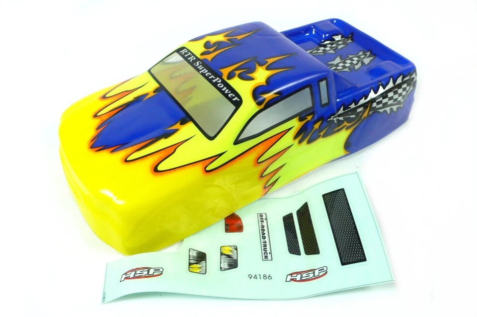 HSP Himoto Karosserie Kidking Monstertruck 1:16 Gelb Blau fertig lackiert 18603 - Bild 1 von 1
