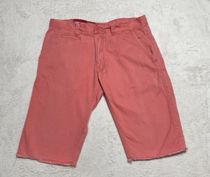 Jordan Craig Shorts Herren 34 koralle Canvas vorne flach lange Schrittlänge abgeschnitten Denim - Bild 1 von 11