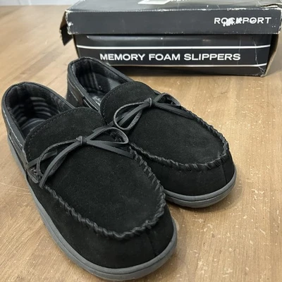 Zapatillas Rockport para hombre talla 8,5-9 negras mocasín de espuma viscoelástica gamuza R881BLK Foto 1 de 4