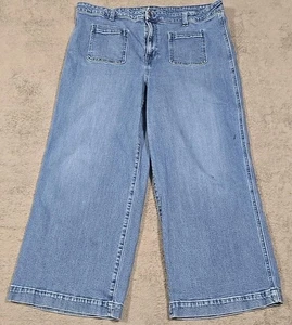 Jeans Old Navy Extra Ancha Pierna Para Mujer Juniors 22 Azul Denim Bolsillos de tiro alto - Imagen 1 de 11