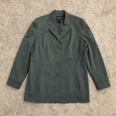 New York & Company Charcoal Grey Blazer Shacket - Image 1 of 4