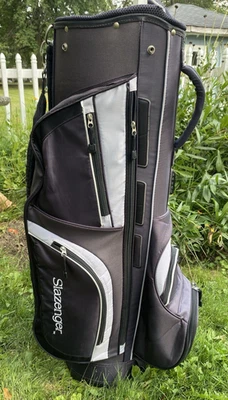 Bolsa de pie de golf Slazenger negra multi bolsillo divisor de 14 vías Foto 1 de 4