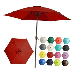Large Outdoor Patio Umbrella Market Table Umbrella-UV Resistant, 7.5FT Red - Picture 1 of 8