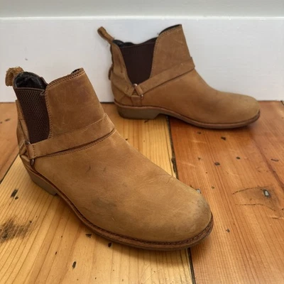 Teva Botas Mujer’s 7 De La Viña Dos Chelsea Botín al Tobillo 1017146 Cuero Marrón Foto 1 de 4