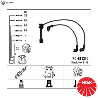 IGNITION CABLE KIT 9111 FOR TOYOTA 4A-GEC/GE 1.6L 4cyl COROLLA - Image 1 of 4