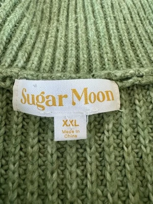 Женский зеленый вязаный свитер Sugar Moon XXL размер 1/4 на молнии - Изображение 1 из 4
