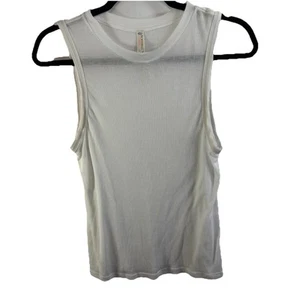 Free People Movement Sz XS Muscle Tank Top High Neck Ribbed Semi Sheer Women's - Picture 1 of 7
