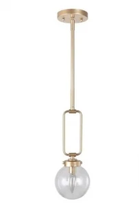 Mini Pendant Light Rella Modern Contemporary Globe Glass Satin Bronze Kitchen - Picture 1 of 7