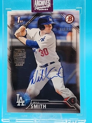 Bowmans 1st 41/81 2025 Topps Archives Signature Will Smith 2016 Foto 1 de 3