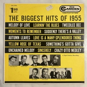 THE BIGGEST HITS OF 1955 VINYL CAMDEN RCA - Foto 1 di 4