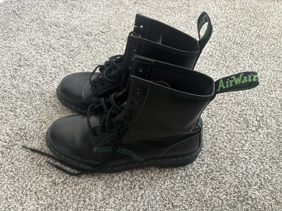 Dr. Martens 1460 Womens Black Smooth Leather Boots  Size 12 - Image 1 of 3