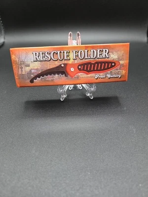 Navaja de bolsillo cortadora de rescate de cubiertos Frost 16-698N totalmente nueva. Nunca usado Foto 1 de 4