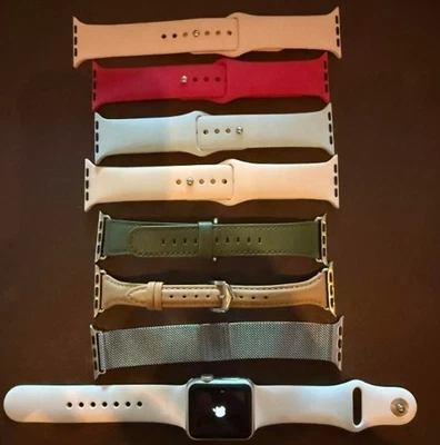 Apple Watch Series 1 38mm Aluminum Case w/assortment of bands - Image 1 of 2