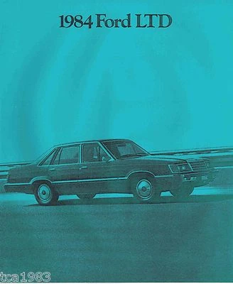 Ford LTD 1984 folleto con tabla de colores: sedán, brougham, camioneta Foto 1 de 4