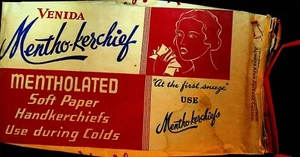 Venida Mentho Kerchief Mentholated Soft Paper Handkerchiefs Package 1936 - Picture 1 of 3