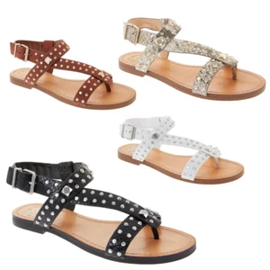 Vince Camuto Ravensa Leather Studded Thong Sandal 654448-J - Picture 1 of 15