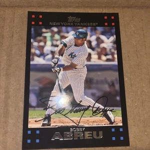 2007 Topps Bobby Abreu New York Yankees Baseball Card