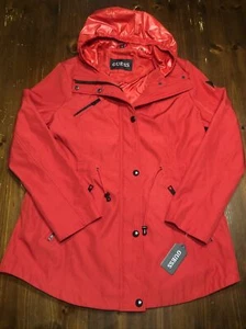 Guess Red Rain Coat Womens Large - Picture 1 of 6