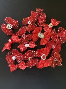 Mixed colour themed Dog Grooming Bows pack 15 - Picture 1 of 18