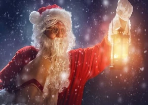 Santa Claus, Christmas Poster Print Art A5, A4, A3, A2, A1, A0 - Picture 1 of 2