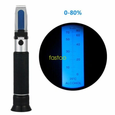 Alcohol 0-80% Test Refractometer Liquor Beverage Meter Measure Instrument - Image 1 of 4