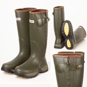 Rydale Neoprene Lined Wellington Boots Wellies Waterproof Boot Footwear Green - Picture 1 of 7