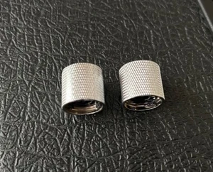 2 hochwertige Chrom Metall flache Push-On 6 mm Regler für Fender Bass oder Telecaster - Bild 1 von 3